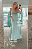 So the only requirement for my bridesmaid dress from my best friend was it had to be sage green. I had tried on so many dresses from LuLus and none of them I truly loved, but it's not my day right. Anyway, literally a week from the wedding, I happened to find this dress while looking for another dress for two weddings in August.  I ordered and had it shipped the next day(Friday) and expected it Monday... No dress Monday, Tuesday, and Wednesday shows it's in SC and won't be in NY till Saturday at my home, but the weddings 100 miles away. Called customer service immediately the next day (closed on Juneteenth). They were so extremely helpful and shipped a new one the next day to the proper address out east.  And let me tell you it was worth it. This dress was everything to me. I felt so comfortable  in it; my friends and the bride loved it. 12/10 would wear it again and will forever shop Lulu's cause of how helpful they are. Quality of dress is great. Wish there was a side slit (breathable). You need pasties or cups if you have less than a C - Margot L.