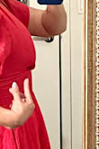 On the bust, there are seams that are JUST okay when staring straight on. However, when I turned to the side, the folds were so low on the bust that it made it look like I had saggy breasts. Everything else fit so beautifully, but I can't get over the seams on the breast area. - Sarah F.