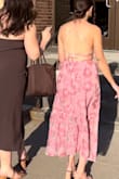The material is great quality. My measurements aren't an exact match for the dress measurements so I went with the smaller option of the two I looked at and it fit perfectly. I wore this to a friend's wedding and got tons of compliments. Perfect for an indoor ceremony and reception. - Hannah D.