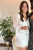 I wore this for my bridal shower. I probably could've sized down but I didn't have time to exchange it before my event. - Kelsey S.