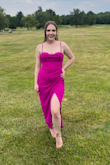 I loved this; it was so comfortable to wear. I felt supported and covered at the top, and it fit me like a glove. The color was such a good pop for a summer wedding. I got plenty of compliments, and this is a dress I could see myself actually wearing a second time. - Amanda U.