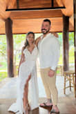 This dress was perfect for my wedding day. It fit like a glove on me.  We got married in Chiang Mai, Thailand with the elephants. It was very hot in this! I'm glad I went for dress that was more open. I wanted that boho wedding dress, and this fit the style I was looking for. - Janine S.