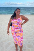 I got this dress for a destination wedding. I got so many compliments and it was the perfect material that it was tight but very moveable and breathable! - Zoe S.