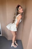 It was very loose on my chest area but it didn't bother me too much. It was so comfy and I loved that it looks likes a dress but it has shorts. It was giving Bridgerton vibes with a not-so-holy look. - Lauren D.