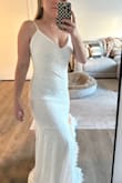Ordered two dresses, and ended up finding the one! This wasn't it. The back just wasn't as flattering as I had hoped. Maybe if I was taller, just didn't seem to hit the right spots. Material was great and it felt much more expensive than it was! Would be great for a beach wedding! - Taylor N.