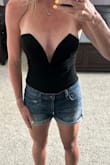 Not for tall girls or long torsos. I should've read more reviews. This is not a bodysuit for taller girls. Not sure if a larger size would've even worked for my torso either. I love the material and style. If I wear it up, it doesn't snap. If I try and snap the bodysuit, there's a small chance I'd flash someone eventually. Such a bummer, it's not for me. - Jillian W.