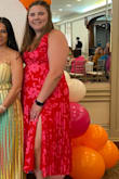 I loved wearing this dress! I felt so cute and like I was really working it! It was very comfortable and moveable! The slit made it sexy yet conservative! The slit also made it breathable for the hot summer. It felt right for the occasion! I paired it with some brown heels, and it was so cute! Very summery. Oh, and the fabric was buttery soft and silky, which was very nice! - Madie S.