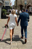 A week before my wedding I decided I didn't want to wear the dress I had planned to wear. I saw this dress, ordered it on Wednesday, it arrived to the UK on Monday via express delivery. I absolutely loved it, perfect for our legal ceremony. It fitted well and the quality was really good. I received lots of compliments. I loved the detailed yet simple look. Really good value for money. I have added this website to my favourites. Thank you for saving the day! - Helen H.