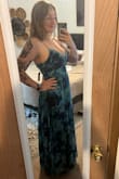 I wanted this one to work SO BADLY, but it just wasn't it with my larger chest. For smaller chested folks, it is definitely the move! It's such a beautiful dress and color. Ended up returning it. - Sheridan A.