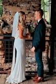 I wore this for our small wedding, it was perfect! I loved the bow on the back & I received tons of compliments. It is tight-fitting but stretchy! Overall definitely worth the price. - Haley D.