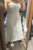 This dress is amazing. I bought it for my engagement photoshoot and fell in love with it the minute I put it on; it's so flattering! I'm super self conscious of my tummy, and this dress made me look so slim! I'm very short so the dress was a bit longer than expected but it still looks amazing. 10/10 would recommend buying. It's even prettier than in the pictures!! - Mariel R.