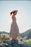 I got this dress for family pictures and it did not disappoint! Photographed beautifully. I will say, you'll need some help getting this on/tied. It did gap in the chest while sitting, but I'll just use fabric tape next time. Snag this up!! - Maddie J.