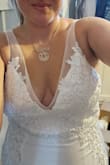 After trying on several dresses at bridal shops and not loving myself or the price tag, I ordered 6 dresses. This is the one. It's beautiful, fits great, amazing detail. Thank you, Lulus! - Sabree Z.
