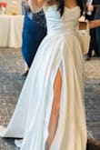 The dress was perfect especially for the price. Similar dresses I. Bridal shops were at least 4x the price. I did have to get it shortened and the bust was too big even for the XS. Once tailored it was a perfect fit. Very happy with my decision to go with this dress zero regrets.

When getting a veil I thought the dress would be a brighter white but it actually is a warmer weight so I recommend going with an ivory veil. 

Photos I post will be of the dress before and after getting it altered to see how the dress originally fit. - Petra M.