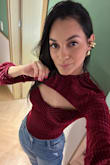 I bought this blouse in two colors; it fits perfectly. I recommend it for small busts - Yara N.