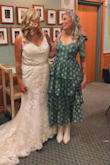I was so pleased with this dress! The fit, the look, the price, the fabric, the ordering, and shipping process! Everything. I felt beautiful wearing it. I was so excited to receive it that I immediately tried it on. It fit perfectly. I cried! I will definitely be ordering from your company again! - Donna T.