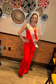 The Power of Love Red Strapless Jumpsuit was the perfect choice for one of my bachelorette parties! This jumpsuit is not only elegant and trendy but also accentuates the figure beautifully. The vibrant red color and strapless design added a touch of sophistication and sensuality to the occasion. I felt confident and gorgeous all night long. Definitely a must-have piece for any special event. - Ingrid P.