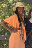 The material is light and perfect for a hot day. I wore this to a winery and received so many compliments. - Erika B.
