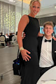 I adore this dress. It fits like an absolute glove. It flows where it is supposed to flow, and hugs and holds things in where it is supposed to. It is snug enough to hide any flaws from the waist down. Classy, sophisticated, and elegant! - Christine D.