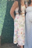 I received so many compliments on this two piece dress! It is the perfect spring event outfit! The material is light and airy but thick so you do not need to worry about it being see through. Plus, it hugs your curves in all the right places. - Ana G.