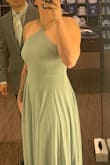 I love the color and the shape of the dress, unfortunately cause it was sold out I had to order a smaller size but with a little squeeze I was able to fit comfortably. I would order a larger size but beautiful dress all around. - Stephanie B.
