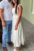 I loved the straps and it was the perfect length on me! A little tight in the bust but I wouldn't have changed the size! I got it for beach pics and can't wait to wear it again! - Kaitlyn M.