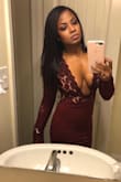 This dress hugged my curves very nicely. I'm 5'0 126, athletic build and this dress made me look so amazing! I will say stay away from carbs on the day you plan to wear it bc it will show the bloat lol. I love the fact that you can close the top with the clips and I could go from sexy to completely sexy in two hot snaps. Lol I received sooo many compliments on my dress that night. I ordered the maroon option. - Tiara S.