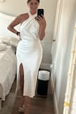 I liked how thin the material is but not see through. If you are thin but have some curves, it may run a bit tight around the midsection. - Jasmin K.