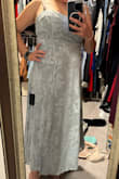 This dress is so beautiful! The detailing makes it look really elegant and it drapes and covers the midsection. I was going to return it since it was an impulse buy but now I have to keep it! I feel like a princess in it haha! - Isabel R.