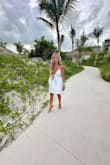 Wore this dress on my birthday vacation, and it was beautiful! I wish the pictures would have turned out better. - Sarita M.