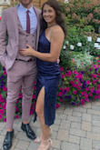 Love this dress. So different than most with the neck line. I will say, it is a little tight up top because of the straps, but it was do able for me and I loved how it looked - Shelby W.