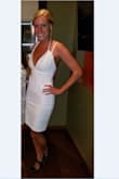 I am so excited to wear this dress for my Bachelorette! It is perfect! Nice thick material, and stretchy. Dress is decently long so it's still pretty classy/very sexy. Not like most super short or trashy dresses. It is tasteful! - Katie K.