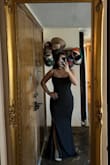 I ordered this for my brothers wedding as I am a bridesmaid. My dress arrived and once again lulus did not disappoint!!! the material has a stretch in the tummy area which is very comfortable. The simple detail in the top leaving me elegant is gorgeous. The pictures don't do justice. the bride approved and loved it too!! SO excited to wear for my brothers wedding! - Halia D.