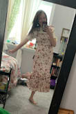 This is beautiful. I wasn't sure about the pattern (I'm a very minimalistic kind of gal) but I figured because it was on sale, I'd go for it and I'm so glad I did. I felt so giddy and girly and feminine and pretty and cute in it once I put it on. I felt it could fit in a mature setting, but also a simple and flowy and fun setting too
Ahhhhh!! I'm just in love. It is a little tighter than I prefer for my comfort, but I wouldn't trade it for anything - Nat B.