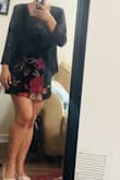 This dress is super comfortable to wear for party or any dinner dates. Looks good with a nice black leggings/stockings if you feel it's little short lengthwise. I wore for a semester end lab party paired with black stocking and wedge heel. My Labmates complemented my look. And it fits true to its size! It's a good purchase! My pics are of my trial sessions! - Sameekshya M.