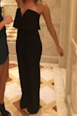 Seriously obsessed with this jumpsuit! I have tried other jumpsuits in the past which never fit me correctly but this could not be more flattering. The top seems like it will stay up without worry, but I plan to wear petals just in case. I am going to need to get it hemmed, but that's a small price to pay for how much I love it! - Morgan M.