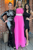 This dress was a showstopper. It was a little long so got it hemmed but I'm on the short side. I ordered the XS and S and went with the XS. It has some stretch. - Nicole H.