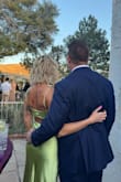 Gorgeous dress-I loved the color! I added a high slit. I wore a stick on bra. - Siobhan C.