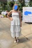 I absolutely loved this dress for my bridal shower and got so many compliments throughout the day! It fit perfectly and looked stunning in photos. The only downside is that the dress is fairly see-through, so be careful and make sure you have a plan for what to wear underneath!! - Kelsie S.