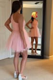 We used the Fit Finder to determine size and it worked perfectly! The dress was crinkled from packaging and looked a bit cheap AT FIRST. But, after a quick steam, it looked STUNNING! My daughter loves it! - Amanda M.