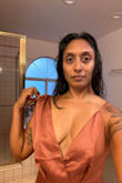 Preface with: I love Lulus but this fit simply doesn't work. The waist is perfect but there's just no adjusting this top for the bust to look right or not fear the asymmetric sleeve doesn't fall to one of the girls (up top) demise. I pulled in up, down, tried to tuck lol Wasn't happening for me. - Jasmine V.