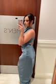 Aside from being the most beautiful shade of blue and flattering cut, it was so comfortable, and loved that it was double lined! Material felt of good quality. I wore lifting pasties but you can also wear boob tape for support as the dress is partially backless. A little long since I'm short but with heels it was fine.
Ordered medium as it was the recommended size for my preferences and it was a perfect fit! Fit exactly as it was described.
Overall Loved my dress! =W - Pamela C.