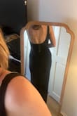 Will wear this to a wedding. Don't love the slit in the back, plan to have it moved to the front but love the low back and fancy piping. - Kelly M.
