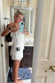 This is a great dress and so comfortable (which is odd for beads) everything fits perfectly until the top. I have a large chest and could not zip across bust. - Natalie K.