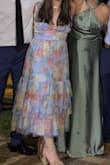 I bought this to attend a summer wedding at a botanic garden; the dress code was black tie optional and this dress ended up being perfect. So classy and flattering, fit true to size and just beautiful. I love the tulle overlay with small glittery details. Will absolutely wear again and would recommend to friends! - Miranda M.