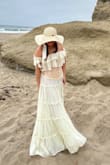 I really love this dress, and it looks just like the picture, but it is a little see through. I am on the shorter side so it is longer on me, but it is still such a great dress and looks great with some heels on. I added a corset in these pics. - Esme O.