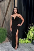 I wore this dress to a wedding and it fit perfectly! I got so many compliments! It's elegant yet sexy and fun!  I'm 5'6, 150ish lbs and got a medium. The length was perfect! I did wear it with heels, though. Definitely a staple in my closet to re-wear for future events. - Denise S.