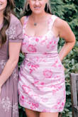 this dress fits me so well i bought both colors (i am very busty and curvy).  the green is a real standout.  i love that the waist is fitted and the bottom is a-line. i also like the thickness of the fabric. - Ashley R.