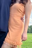 The dress fit perfectly, true to size, and was perfect for a hot humid New England day. The material is so breathable and did not wrinkle throughout the night. - Kristina B.