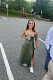 I absolutely loved this dress! It was a little on the thicker side for a summer wedding but looked great & was comfortable. It's supposed to be a midi dress, but I'm aware that I'm shorter so it was honestly the perfect maxi length for me. If you don't have a large chest, it can be a little big up top. - Lexie C.